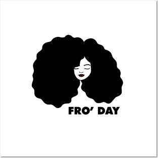 Fro Afro Hair Natural African Woman Posters and Art